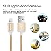 Lightning Cable [3 Pack] Ansuda [2.5FT 3FT 5FT] Nylon Braided Charging Cable Data & Sync Charging Cord 8-Pin Lightning to USB Cable Charger for iPhone7/7 plus iPhone6/6s/6 plus/6s plus, iPhone 5/5s…