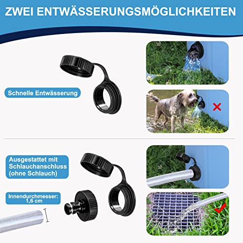 Ezilif Dog Pool for Large and Small Dogs, Foldable Dog Pool, Non-Slip, 120 x 30 cm Swimming Pool for Dogs, Thickened PVC, Paddling Pool, Dog Wear-Resistant, Dog Bathtub, Swimming Pool for Children