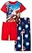 Marvel Big Boys Captain America Vs. Iron Man Time To Be Civil 3-Piece Pajama Set Red 6