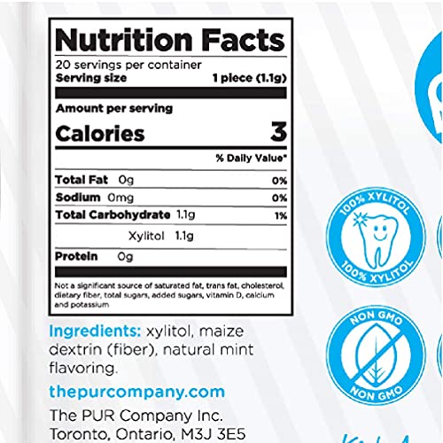 PUR Mints Sugar Free Mints with Xylitol, Aspartame Free + Gluten Free