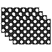 Yochoice Hipster Colorful Spot Black White Polka Dot Circle Placemat Plate Holder Set of 4, Stylish Polyester Table Place Mats Protector for Kitchen Dining Room 12