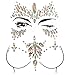 Face Gems, Ynredee 2 Set Women Mermaid Rave Festival Glitter, Rhinestone Temporary Tattoo Face Jewels Crystals Face Stickers Eyebrow Face Body Jewelry for Halloween, Christmas, All Saints' Day