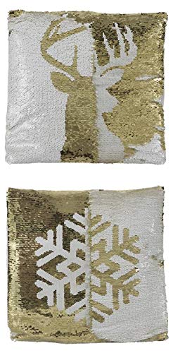 Edelman 8718861654639 Cushion with Reversible Sequins Christmas Theme 2Ass Multicoloured