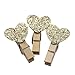 Mybbshower Gold Glitter Heart Stickers Engagement Party Wedding Invitation Decoration Envelope Seals Pack of 200