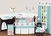 Sweet Jojo Designs Unique Turquoise Blue and Coral Emma Baby Girls 9 Piece Floral Modern Crib Bedding Set