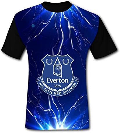 VINCRAL DIY Everton Logo Stylish Sports Fitness Men's Round Neck Short Sleeve T-Shirt XXL