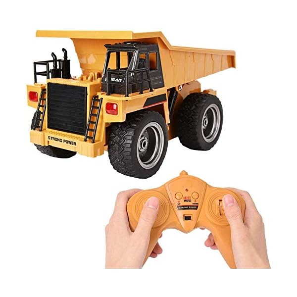 Cocoarm Muldenkipper Ferngesteuert 2.4G Hz Elektronische Dump Truck 6 Kanal Kipplader RC Toys Autos Ferngesteuertes… – Bild 3