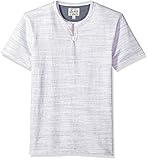 Lucky Brand Men's Stripe Button Notch Neck Shirt, Multi, XL