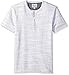 Lucky Brand Men's Stripe Button Notch Neck Shirt, Multi, XL
