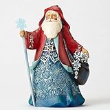 Enesco Jim Shore Heartwood Creek Wonderland Santa w/Snowflakes Figurine 9.75 in