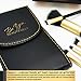 BEST 5 Piece Travel Makeup Brush Set + Bonus Compact Mirror Case - - GUARANTEED