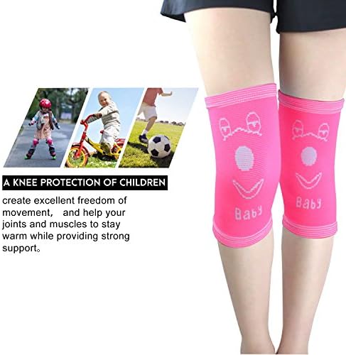 TaiRun 1 Pair Age 3-15 Year Unisex Kids Children Juniors Elastic Knee Sleeves Knee Warmer Pad Knee Support for Sports GYM Cycling Climbing Dancing Basketball and more (Pink, M)