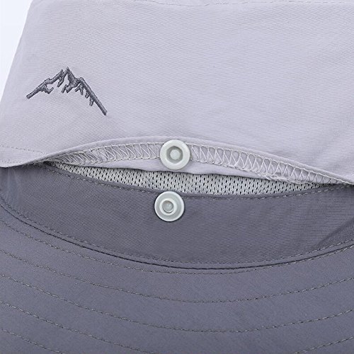 Zfggd Sonnenbrillenhut Mit Breiter Krempe, Sommer-UV-Schutz-Strandhut, Wasserdichter Hut, Faltbarer Anglerhut, Mit… – Bild 4