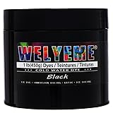 WELYEME Cold Water Dye Black 1lb, Tie Dye