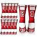 ChalkTalkSPORTS Custom Team Number Socks | Youth & Adult Athletic Performance Socks | Red Number Socks | Choose Your Number