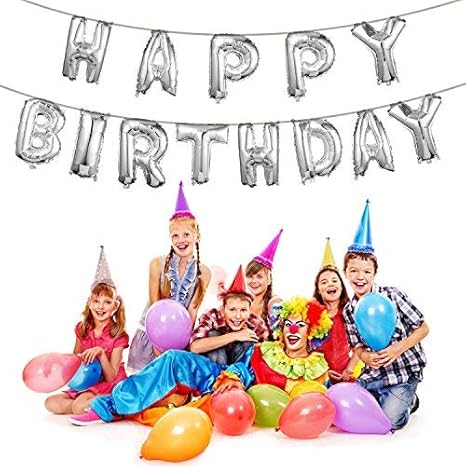 Amazon Co Jp Takefuns 16インチ 誕生日 飾り付け バルーン 風船 Happy Birthday バルーン 特大 サプライズパーティー キラキラ 子供 友達 装飾 風船 バースデー アルファベット 飾り デコレーション お祝い 1歳 2歳 シルバー ホーム キッチン