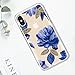 ivencase iPhone Xs Max Case,iPhone Xs Max Clear Silicone Case Flower,Shockproof Soft TPU Thin Clear Cute Bling Floral Bumper Cover iPhone Xs Max - 6.5 Inch