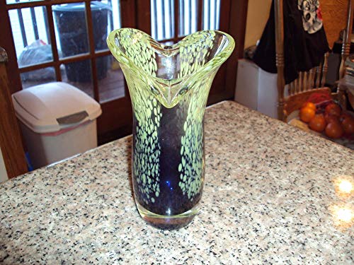 2 Beautiful+Glass+Vase+Green+Spots