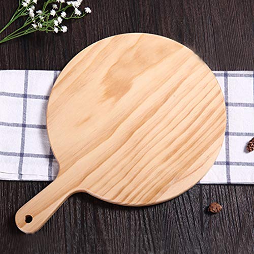 Wood Pizza Peel Pizza Paddle Spatula Round 12" Transfer Tray Baking Shovel Cake Lifter for Moving Pizza, Cookies Pie, Cakes, Bread