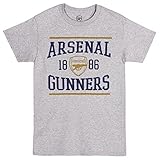 Arsenal Football Club Gunners 1886 T-Shirt - Heather Grey (Medium)
