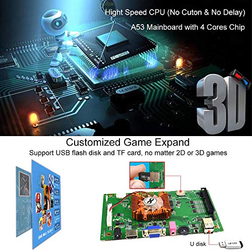 ElementDigital Arcade Game Console 1080P 3D & 2D Games 2350 in 1 Pandora's Box 2 Players Arcade Machine with Arcade Joystick Support Expand 6000+ Games
