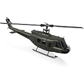 Carmanon UH-1 RC Helicopter - Huey Collectable Remote Control Helicopter with Auto-Hover for Adults, Beginners, 1/27 Scale, 2 Batteries