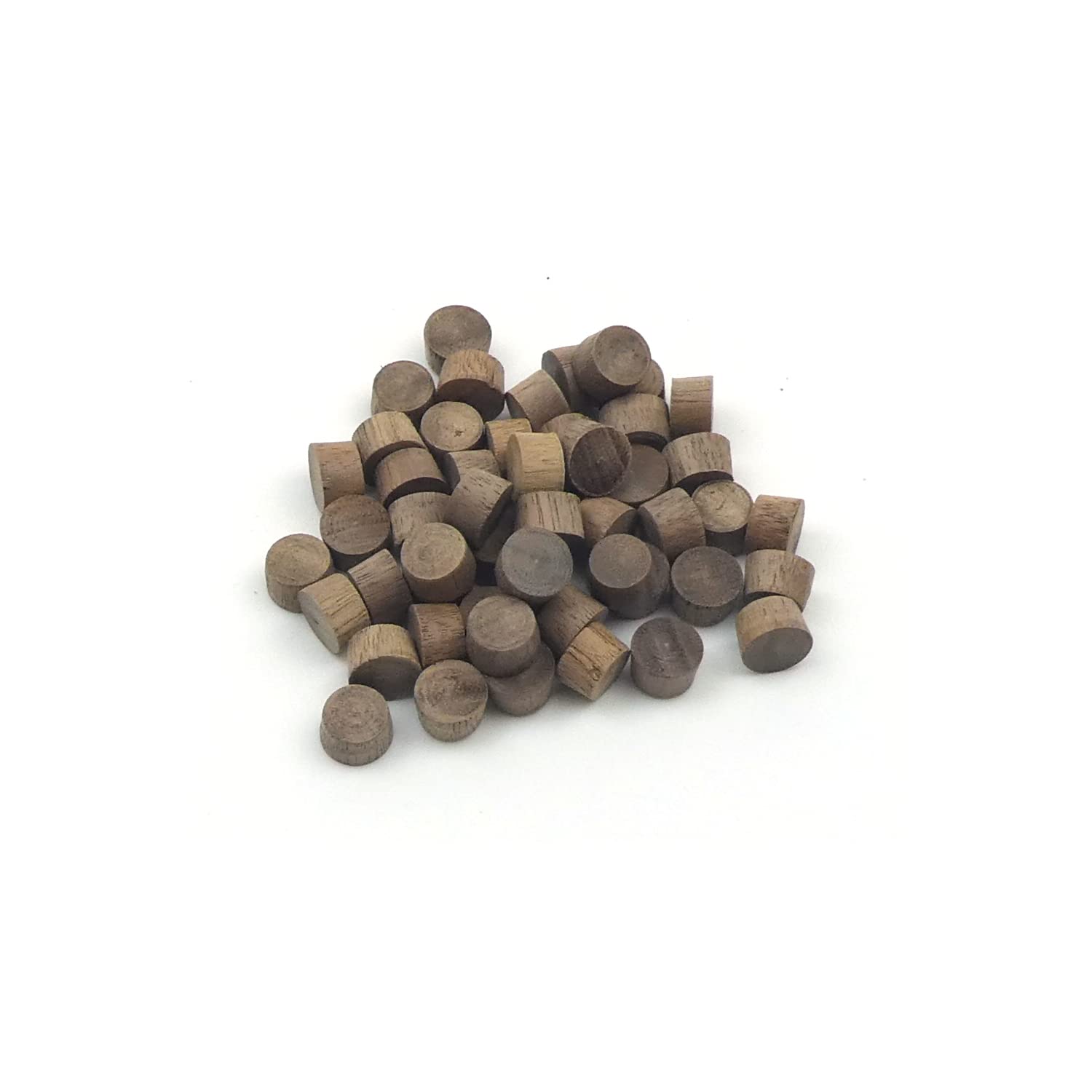 10mm Walnut Flat Head End Grain Plug - Pack of 50