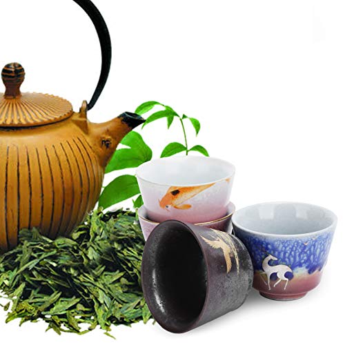 4 Stück/Set Kung Fu Teetasse Handgefertigte Keramikbecher im japanischen Stil Einzigartiges Textur-Design Home Drinkware – Bild 7