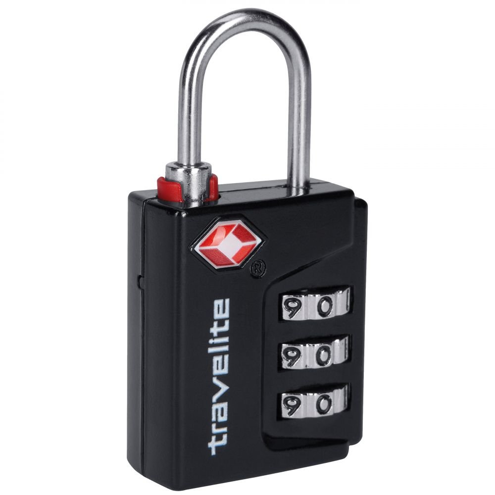 Travelite Luggage 000026 TSA 3 Digit Combination Cable Lock Travelsentry Black 82526