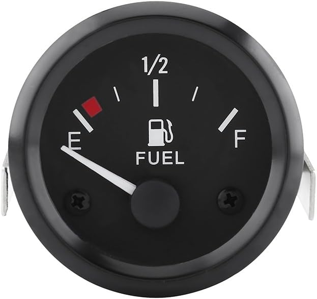 Qiilu Universal 52mm Medidor de nivel de combustible LED digital de coche Medidor de rango E1/2