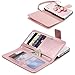 Galaxy S6 Case, Samsung Galaxy S6 Case, BENTOBEN Sparkly Glitter S6 Wallet Case Luxury Flip PU Leather Credit Card Holder Cash Pockets Wristlet Protective Case for Samsung Galaxy S6, Rose Gold