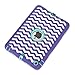 iPad mini/2/3 Case, Hocase Shockproof Hybrid Dual Layer Hard Rubber Protective Case with Cute Pattern Design for Apple iPad mini 1st/2nd/3rd gen 7.9-inch - Purple Chevron / Teal