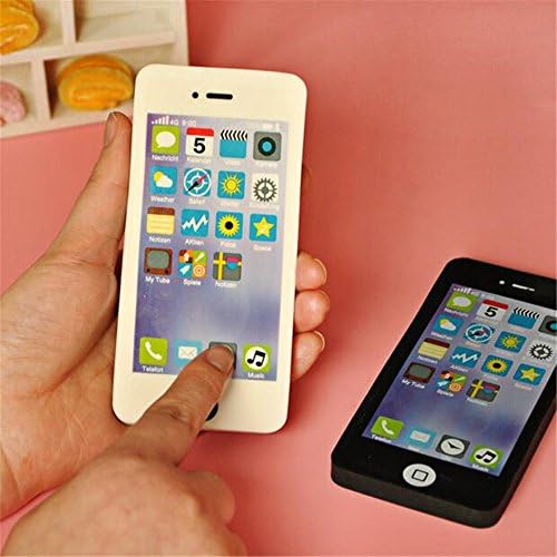 Set of 2, MYTANG Mobile Phone Shaped Rubber Pencil Eraser Students Stationery Kid Gift Toy (Black & White)