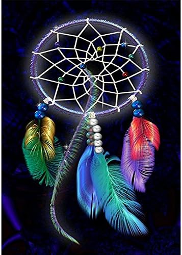 Dream Catcher Diamond Embroidery Kit - PigBoss 5D DIY Diamond Painting Cross Stitch Kit Christmas Art Gift (11.8 x 19.7 inches)