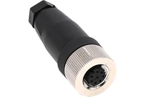 Eonvic M12 8 Pin Female A Code Sensor Aviation Plug Industrial Circular Connector Waterproof IP67 12mm Connector Plug Cable Adapter