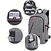 ZZRS Business Laptop Backpack,School Bookbag,Travel Computer Backpack Water Resistant with Anti-theft Lock & USB Charging Port Fits 15.6 inch Laptop for Women & Men-Gray