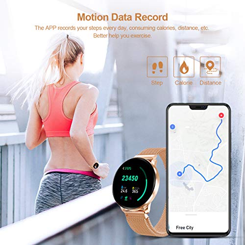 GOKOO Smartwatch Fashion para Hombre Mujer Impermeable Reloj Inteligente Monitores de Actividad Fitness Tracker con… - Imagen 6