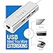 USB Hub - Badalink 3-Port USB 3.0 Hub with Ethernet Adapter LAN Connector, Portable Aluminum Hub for Laptop, Mac OS 10.6 and Above, Linux, Win7/8/10(Silver)
