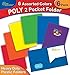 NEW GENERATION - Heavy Duty Plastic 2 Pocket Folder, 6 Pack Assorted Primary Colors Poly Folders for Letter Size Papers, Includes Business Card Slot, Great to use at School, Home, Work and Storage