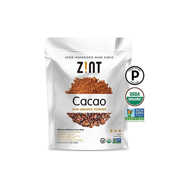 Zint Organic Cacao Powder (32 oz) PaleoCertified, Organic, Non GMO