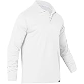 Men's Long Sleeve Polo Shirt Athletic Golf Polo Shirts for Men Quick-Dry Performance Casual Collared Shirts