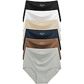 Womens Underwear Seamless High Waisted Briefs Silky Stretch No Show Breathable Full Coverage Ladies Panties 6 Pack