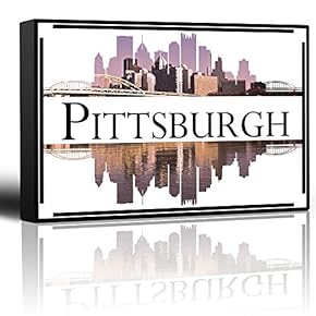 City Skyline Series Pittsburgh Colorful Urban Decor Sunsets...
