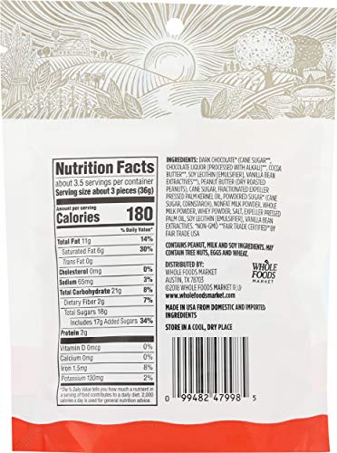 365 Everyday Value, Dark Chocolate Mini Peanut Butter Cups, 4.7 oz