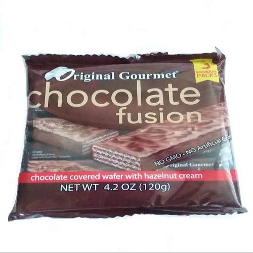 Chocolate Fusion, Chocolate Covered Wafer with Hazelnut Cream, 3