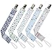 Liname Pacifier Clip for Boys - 5 PACK - Premium Quality & Modern 2-Sided Design - Pacifier Clips Fit all Pacifiers & Soothers - Perfect Baby Shower Gift