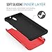 Sony Xperia C5 Ultra Case, MoKo [Shock Absorption] Slim Dual Layer Protective Case with Soft Silicone Bumper and Rigid PC Back Cover for Sony Xperia C5 Ultra 6.0 Inch (2015) - Red