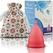 Athena Menstrual Cups - Larger Size - The Original Softer Reusable Period Cups for Women – for Regular to Heavy Flow – No Shift Menstruation Cup with Form Fit Rim for Easy Insertion