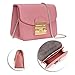 Women's PU Leather Handbags Fashion Small Chain Shoulder Strap Bag Quilted Crossbody Bags(Pink)
