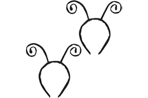 2pcs Butterfly Antenna Headbands, Black Flannel Ladybug Antenna Hairband Halloween Hair Band Costume Accessory Headwear for P